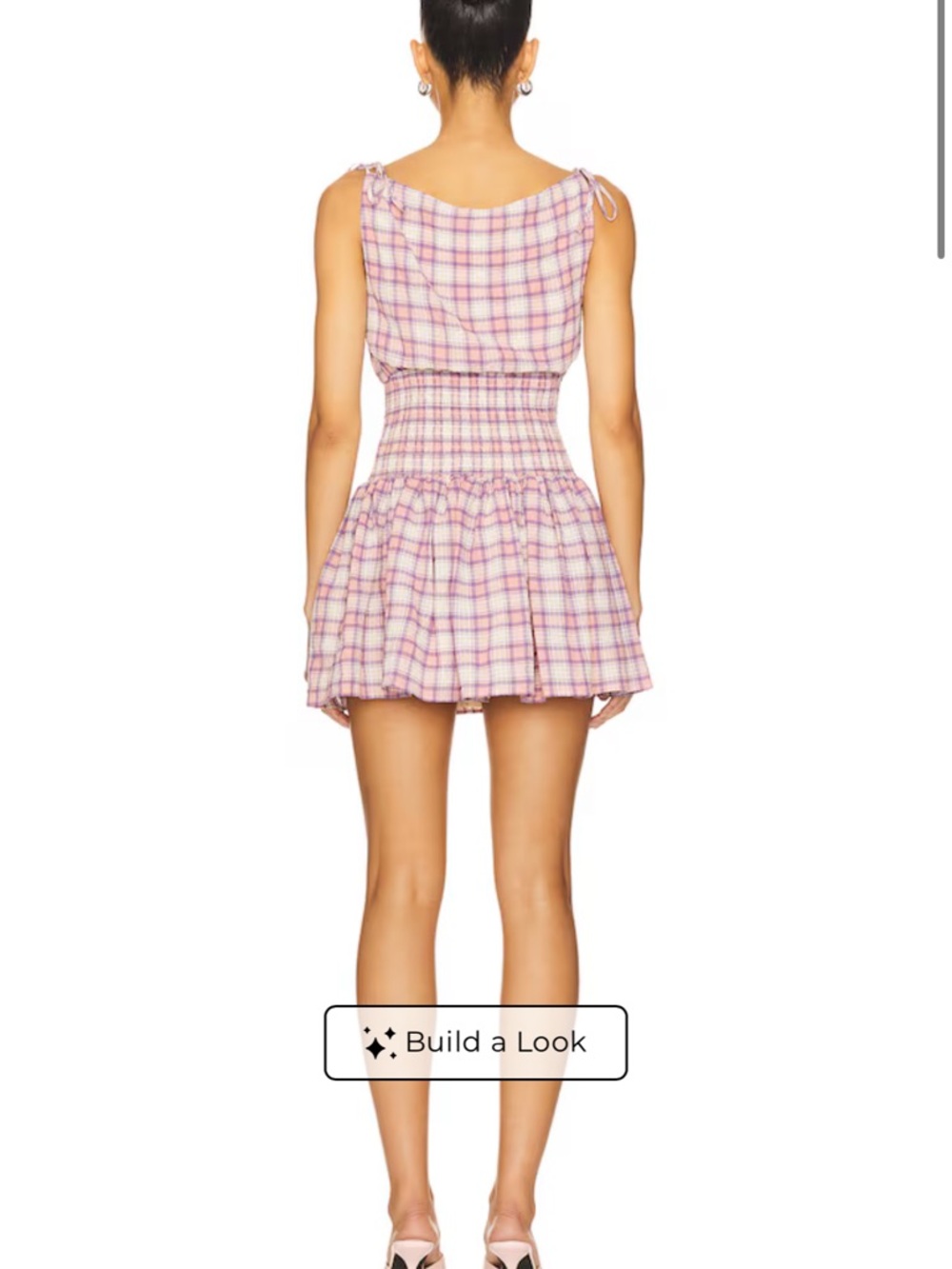 Lovers + Friends Pink Plaid Mini Dress